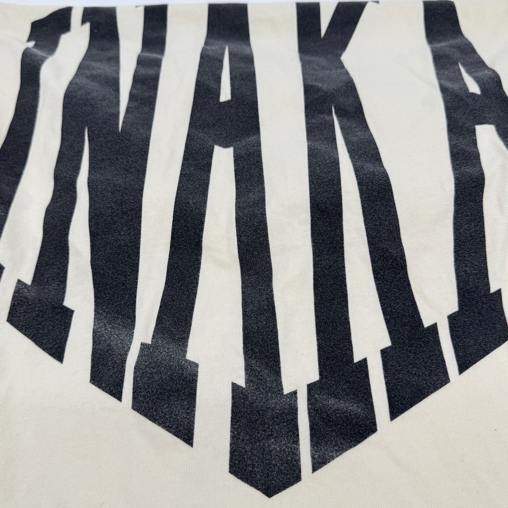 INAKA Medium Graphic T Shirt Cream Streetwear Athletic Logo Tee Unisex Fitness - Picture 10 of 11